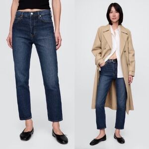 GAP Dark Blue Straight Leg Jeans